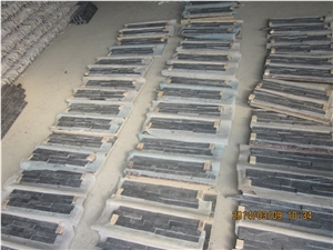 Black Slate Stacked Stone Veneer