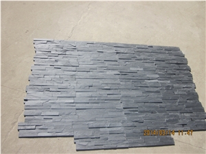 Black Slate Stacked Stone Veneer