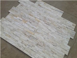 White Color Ledge Stone Feature Wall Decor