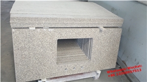 Brown Color Artificial Quartz Stone Vanity Tops