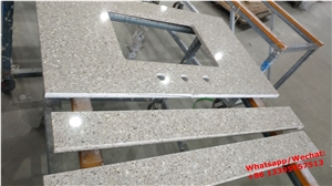 Brown Color Artificial Quartz Stone Vanity Tops