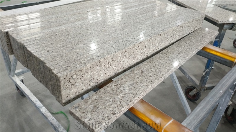 Brown Color Artificial Quartz Stone Vanity Tops