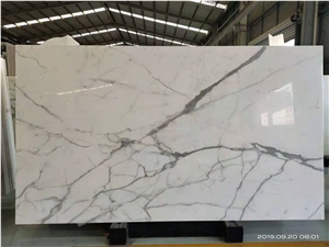 Calacatta White Nano Crystallized Glass Slabs