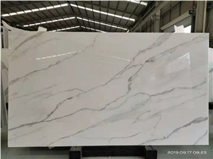 Calacatta White Nano Crystallized Glass Slabs