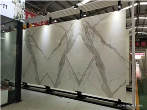 Calacatta White Nano Crystallized Glass Slabs