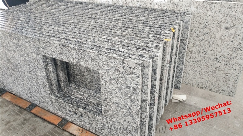 China Wave/Spray White Granite Kitchen Countertops