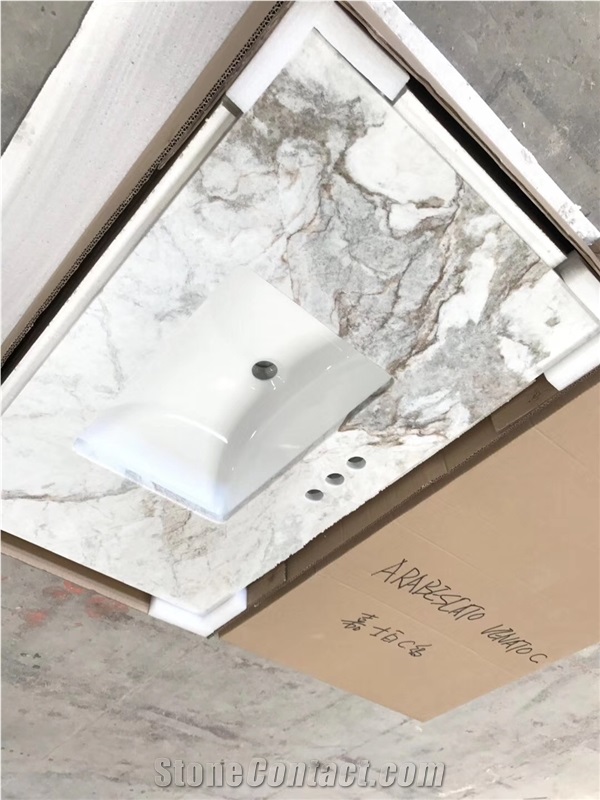Glorious White Marble Bathroom Countertops