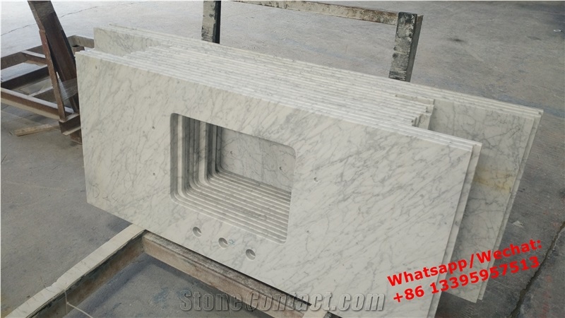 Italy Carrara White Marble Countertops/ Vanity Top