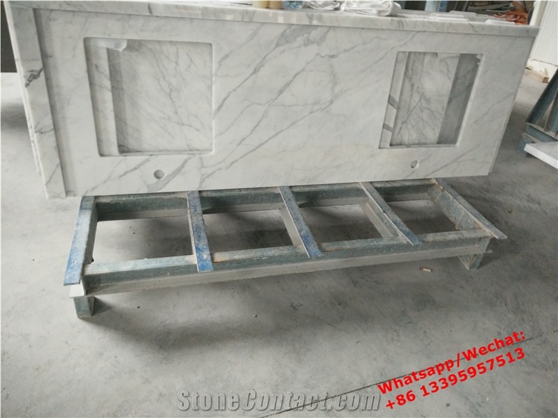 Italy Carrara White Marble Countertops/ Vanity Top