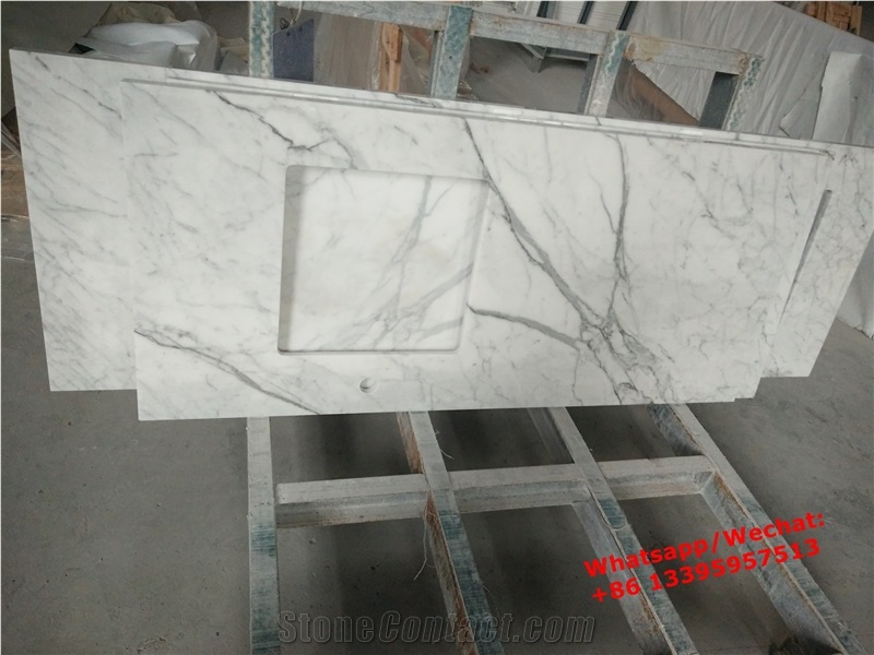 Italy Carrara White Marble Countertops/ Vanity Top