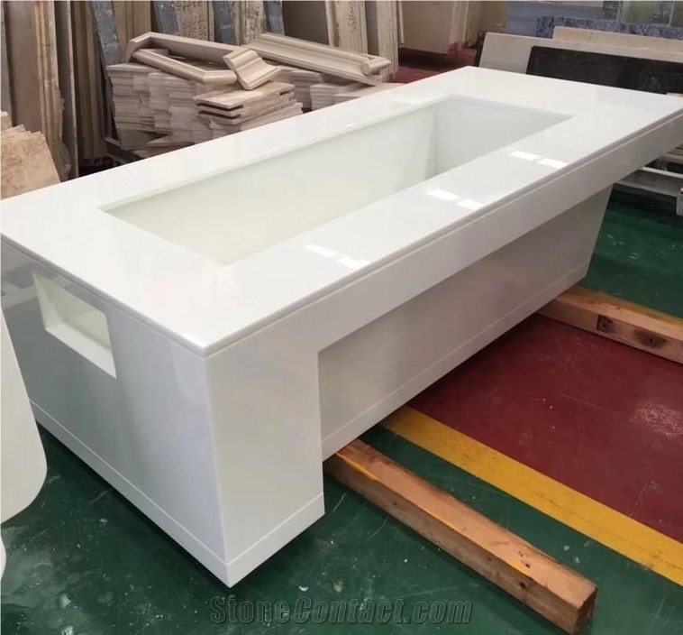 Pure Nano White Glossy Crystallized Glass Stone