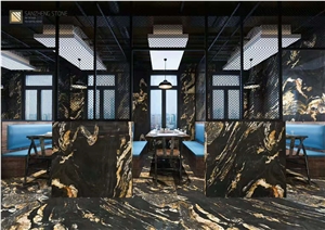 Titanium Cosmic Gold Granite Slabs & Tiles