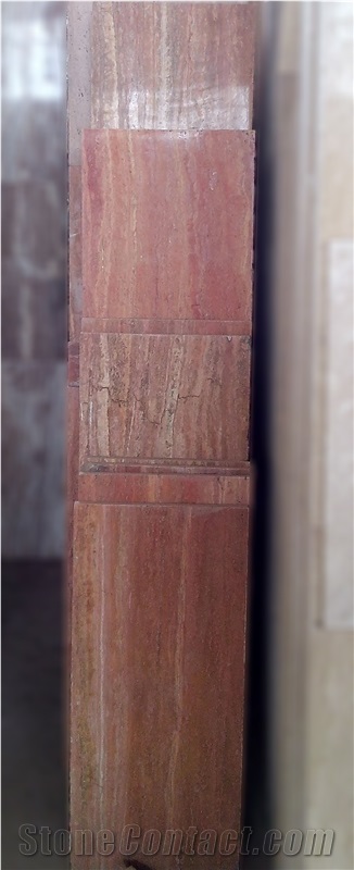 Azarshahr Polished Cross Cut Red Travertine