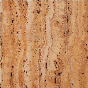 Azarshahr Polished Vein Cut Yellow Travertine