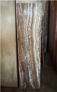 Mahallat Polished Vein Cut Walnut Travertine