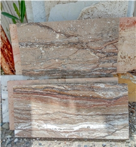 Mahallat Polished Vein Cut Walnut Travertine