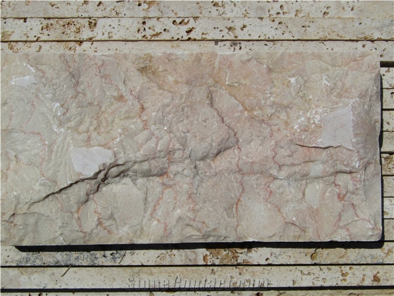 Salsali Split-Faced White Marble