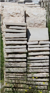 Salsali Split-Faced White Marble