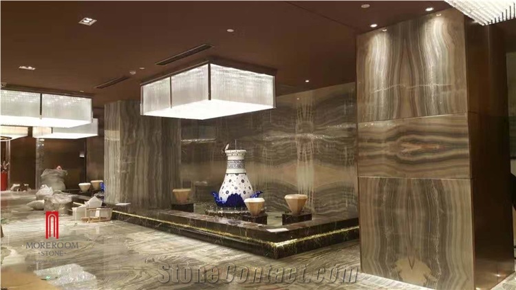 Backlit Onyx Grey Hotel Project Stair Steps