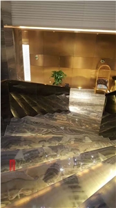 Backlit Onyx Grey Hotel Project Stair Steps