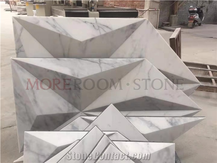 Commercial Luxury Marble 3d Reception Table Design