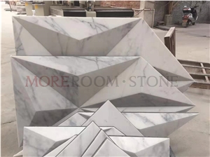 Commercial Luxury Marble 3d Reception Table Design