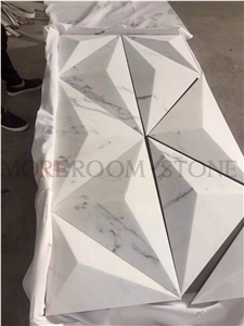Commercial Luxury Marble 3d Reception Table Design