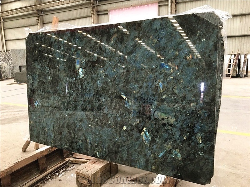 Lemurian Labradorite Blue Granite Tiles Slab