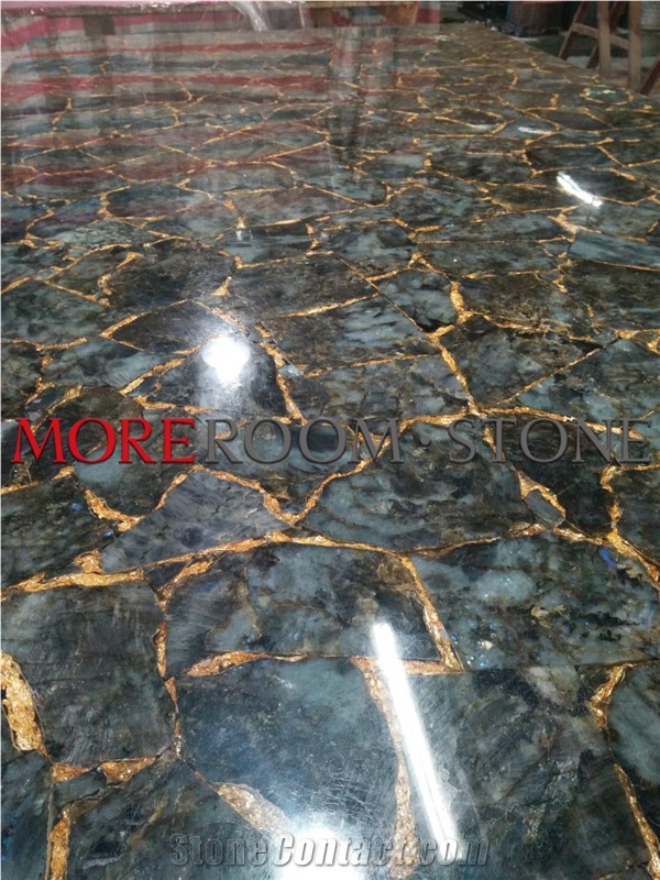 Lemurian Labradorite Blue Granite Tiles Slab