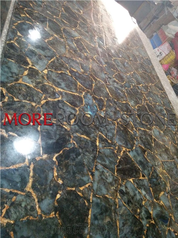 Lemurian Labradorite Blue Granite Tiles Slab