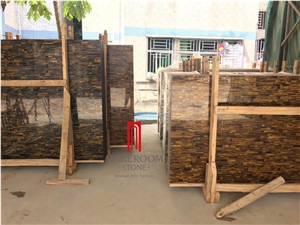 Luxury Bartop Yellow Blue Tiger Eye Slab Tiles