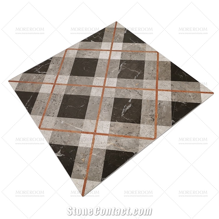 Luxury Design Waterjet Marble Floor Medallion Tile