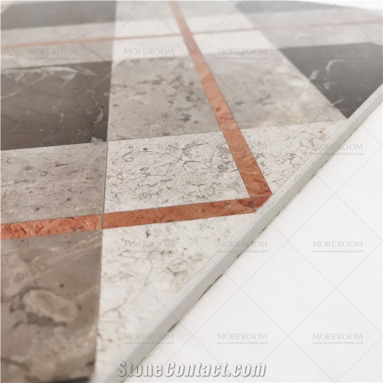 Luxury Design Waterjet Marble Floor Medallion Tile