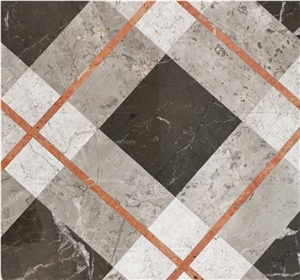 Luxury Design Waterjet Marble Floor Medallion Tile