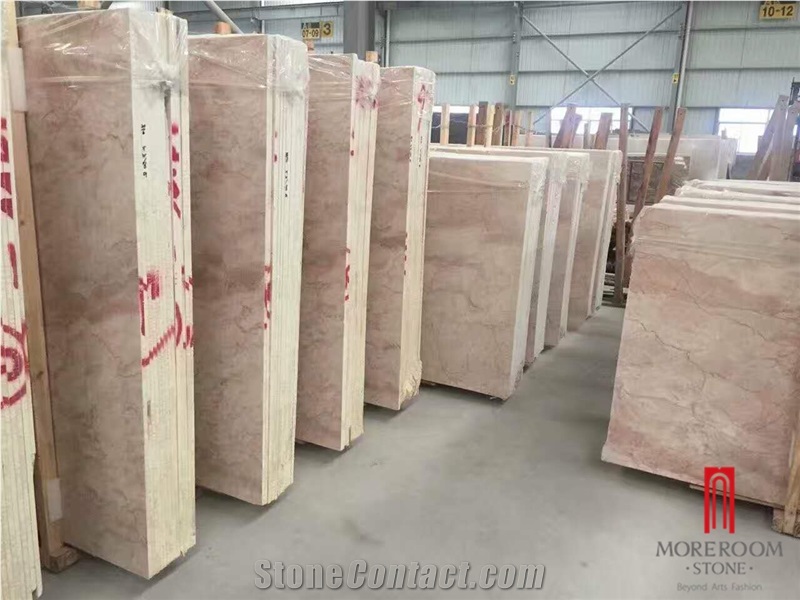 Natural Stone Light Pink Cream Rose Marble Tile