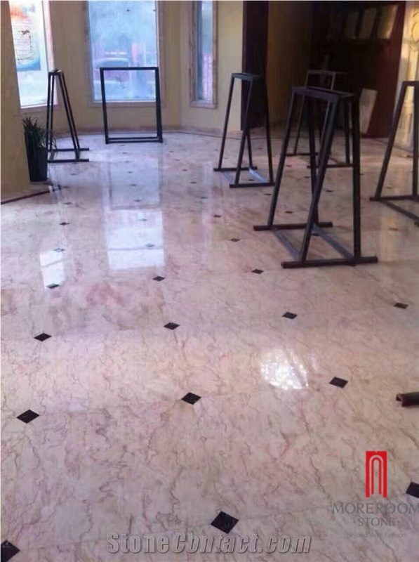 Natural Stone Light Pink Cream Rose Marble Tile