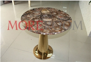 Petrified Wood Small Round Side Table Desk Petrified Wood Small Round Side Table Desk