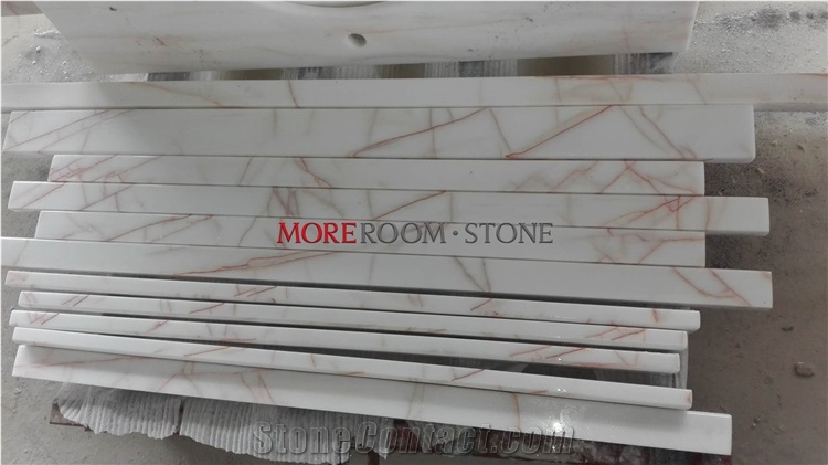 Spider Marmara Dolomite Marble Red Line Vanity Top