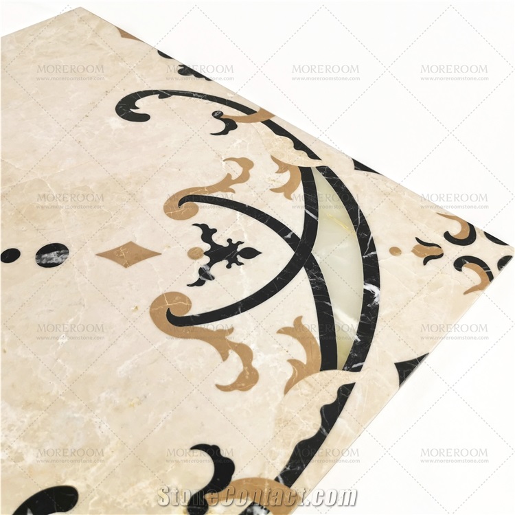 Square Onyx Water Jet Ceramic Floor Tile Backing