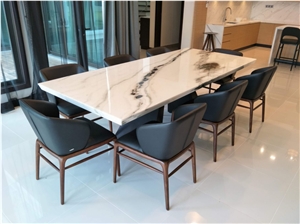 White and Black China Panda White Marble Slabs