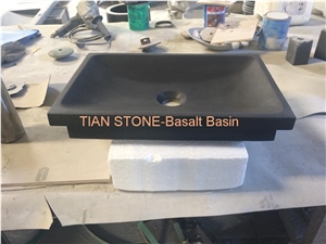 Basalt Black Bathroom Kitchen Square Basin Sink Basalt Black Bathroom Kitchen Square Basin Sink