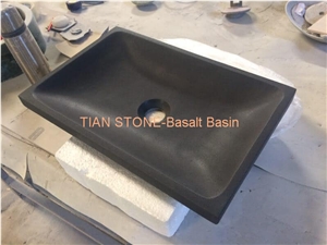 Basalt Black Bathroom Kitchen Square Basin Sink