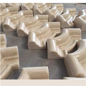 Beige Marble Roman Pedestal Column Tops