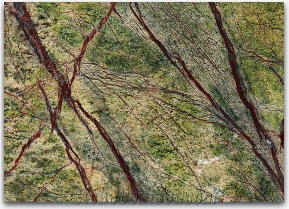Bidasar Green Rain Forest Marble Tiles Slabs