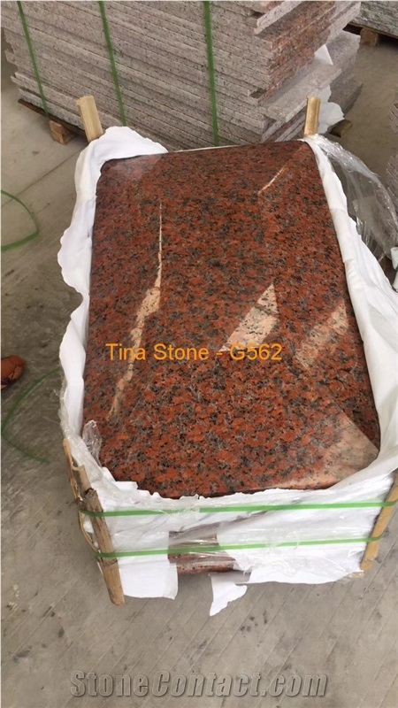 G562 Red Granite Tiles Slabs Polishing
