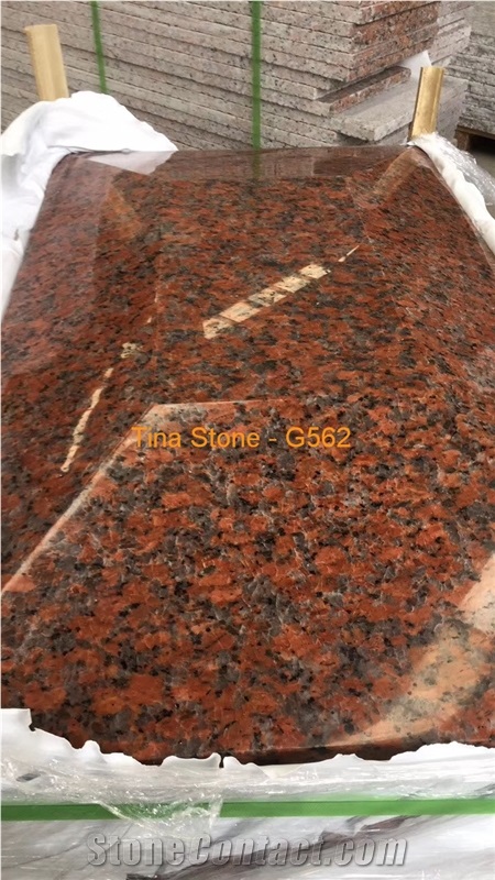 G562 Red Granite Tiles Slabs Polishing