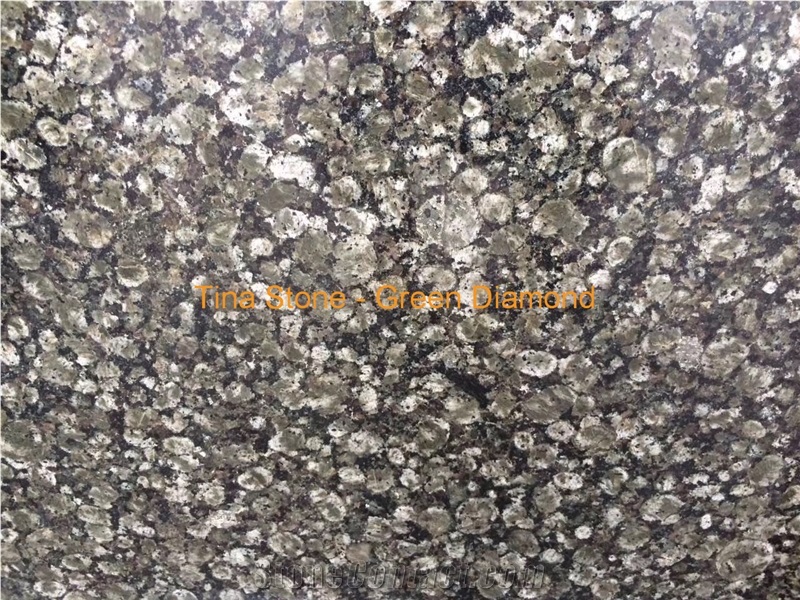 Green Diamond Grinite Tileds Slabs Wall Covering