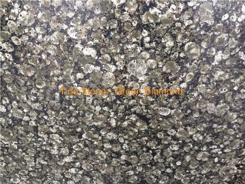 Green Diamond Grinite Tileds Slabs Wall Covering