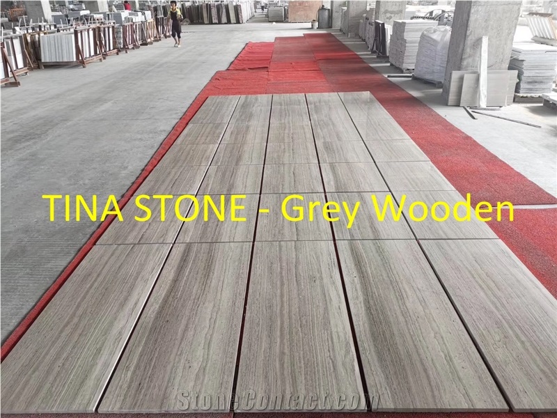 Grey Wooden Marble Stone Tiles Slabs Wall Floor