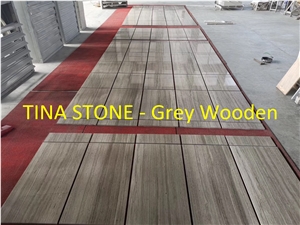Grey Wooden Marble Stone Tiles Slabs Wall Floor